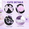 image:imageBluboon Cute Backpack for Girls Kawaii School Backpack with Bowknot amp Pom WideOpen Design Lightweight Kids Backpack with Compartments Aesthetic Bookbag for Elementary Middle SchoolPurple Black