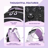 image:imageBluboon Cute Backpack for Girls Kawaii School Backpack with Bowknot amp Pom WideOpen Design Lightweight Kids Backpack with Compartments Aesthetic Bookbag for Elementary Middle SchoolPurple Black