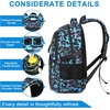 image:imageBluboon Cute Backpack for Girls Kawaii School Backpack with Bowknot amp Pom WideOpen Design Lightweight Kids Backpack with Compartments Aesthetic Bookbag for Elementary Middle SchoolBlue Graffiti