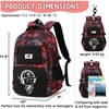 image:imageBluboon Cute Backpack for Girls Kawaii School Backpack with Bowknot amp Pom WideOpen Design Lightweight Kids Backpack with Compartments Aesthetic Bookbag for Elementary Middle SchoolBoyred Doodle 2pcs