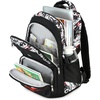 image:imageBluboon Cute Backpack for Girls Kawaii School Backpack with Bowknot amp Pom WideOpen Design Lightweight Kids Backpack with Compartments Aesthetic Bookbag for Elementary Middle SchoolBlack White and Red Graffiti
