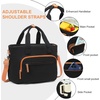 image:imageBluboon Insulated Lunch Bag for Women Stylish Corduroy Lunch Tote with Bottle Holder Fits 40oz Tumbler Leakproof Large Capacity Lunch Bag with Shoulder Strap for Work School PicnicCorduroy Black Brown