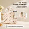 image:imageBluboon Insulated Lunch Bag for Women Stylish Corduroy Lunch Tote with Bottle Holder Fits 40oz Tumbler Leakproof Large Capacity Lunch Bag with Shoulder Strap for Work School PicnicStrawberry Print BeigeL