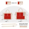 image:imageBluboon Insulated Lunch Bag for Women Stylish Corduroy Lunch Tote with Bottle Holder Fits 40oz Tumbler Leakproof Large Capacity Lunch Bag with Shoulder Strap for Work School PicnicCorduroy Brown White checkered