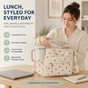 image:imageBluboon Insulated Lunch Bag for Women Stylish Corduroy Lunch Tote with Bottle Holder Fits 40oz Tumbler Leakproof Large Capacity Lunch Bag with Shoulder Strap for Work School PicnicStrawberry Print BeigeL