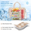 image:imageBluboon Insulated Lunch Bag for Women Stylish Corduroy Lunch Tote with Bottle Holder Fits 40oz Tumbler Leakproof Large Capacity Lunch Bag with Shoulder Strap for Work School PicnicCorduroy Brown White checkered