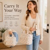 image:imageBluboon Insulated Lunch Bag for Women Stylish Corduroy Lunch Tote with Bottle Holder Fits 40oz Tumbler Leakproof Large Capacity Lunch Bag with Shoulder Strap for Work School PicnicStrawberry Print BeigeL
