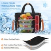 image:imageBluboon Insulated Lunch Bag for Women Stylish Corduroy Lunch Tote with Bottle Holder Fits 40oz Tumbler Leakproof Large Capacity Lunch Bag with Shoulder Strap for Work School PicnicCorduroy Black Brown
