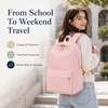 image:imageBluboon School Backpack for Teen Girls Women Laptop Backpack College Bookbags Middle School Travel Work Commuter Back Pack Khaki WhiteA Pink