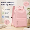 image:imageBluboon School Backpack for Teen Girls Women Laptop Backpack College Bookbags Middle School Travel Work Commuter Back Pack Khaki WhiteA Pink