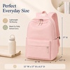 image:imageBluboon School Backpack for Teen Girls Women Laptop Backpack College Bookbags Middle School Travel Work Commuter Back Pack Khaki WhiteA Pink