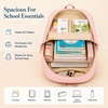 image:imageBluboon School Backpack for Teen Girls Women Laptop Backpack College Bookbags Middle School Travel Work Commuter Back Pack Khaki WhiteA Pink
