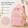 image:imageBluboon School Backpack for Teen Girls Women Laptop Backpack College Bookbags Middle School Travel Work Commuter Back Pack Khaki WhiteA Pink