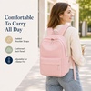 image:imageBluboon School Backpack for Teen Girls Women Laptop Backpack College Bookbags Middle School Travel Work Commuter Back Pack Khaki WhiteA Pink