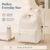 image:imageBluboon School Backpack for Teen Girls Women Laptop Backpack College Bookbags Middle School Travel Work Commuter Back Pack Khaki WhiteA Solid Beige