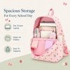 image:imageBluboon School Backpack for Teen Girls Women Laptop Backpack College Bookbags Middle School Travel Work Commuter Back Pack Khaki WhiteBeige Base Pink Strawberry Bow