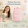 image:imageBluboon School Backpack for Teen Girls Women Laptop Backpack College Bookbags Middle School Travel Work Commuter Back Pack Khaki WhiteBeige Base Pink Strawberry Bow