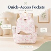 image:imageBluboon School Backpack for Teen Girls Women Laptop Backpack College Bookbags Middle School Travel Work Commuter Back Pack Khaki WhiteBeige Base Pink Bow  Heart