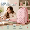 image:imageBluboon School Backpack for Teen Girls Women Laptop Backpack College Bookbags Middle School Travel Work Commuter Back Pack Khaki WhiteBeige Base Pink Strawberry Bow