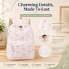 image:imageBluboon School Backpack for Teen Girls Women Laptop Backpack College Bookbags Middle School Travel Work Commuter Back Pack Khaki WhiteBeige Base Pink Bow  Heart