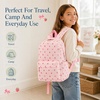 image:imageBluboon School Backpack for Teen Girls Women Laptop Backpack College Bookbags Middle School Travel Work Commuter Back Pack Khaki WhiteBeige Base Pink Strawberry Bow