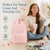 image:imageBluboon School Backpack for Teen Girls Women Laptop Backpack College Bookbags Middle School Travel Work Commuter Back Pack Khaki WhiteBeige Base Pink Strawberry Bow