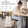 image:imageBluboon School Backpack for Teen Girls Women Laptop Backpack College Bookbags Middle School Travel Work Commuter Back Pack Khaki WhiteBeige Bow Tie
