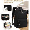 image:imageBluboon School Backpack for Teen Girls Women Laptop Backpack College Bookbags Middle School Travel Work Commuter Back Pack Khaki WhiteBlack 12