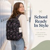 image:imageBluboon School Backpack for Teen Girls Women Laptop Backpack College Bookbags Middle School Travel Work Commuter Back Pack Khaki WhiteBlack Base Pink Bow  Heart