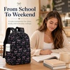 image:imageBluboon School Backpack for Teen Girls Women Laptop Backpack College Bookbags Middle School Travel Work Commuter Back Pack Khaki WhiteBlack Base Pink Bow  Heart