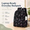 image:imageBluboon School Backpack for Teen Girls Women Laptop Backpack College Bookbags Middle School Travel Work Commuter Back Pack Khaki WhiteBlack Base Pink Bow  Heart