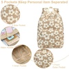 image:imageBluboon School Backpack for Teen Girls Women Laptop Backpack College Bookbags Middle School Travel Work Commuter Back Pack Khaki WhiteBrown Flower 157