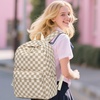 image:imageBluboon School Backpack for Teen Girls Women Laptop Backpack College Bookbags Middle School Travel Work Commuter Back Pack Khaki WhiteBrown White Grid