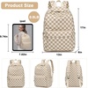 image:imageBluboon School Backpack for Teen Girls Women Laptop Backpack College Bookbags Middle School Travel Work Commuter Back Pack Khaki WhiteBrown White Grid