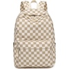 image:imageBluboon School Backpack for Teen Girls Women Laptop Backpack College Bookbags Middle School Travel Work Commuter Back Pack Khaki WhiteBrown White Grid