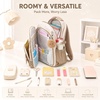 image:imageBluboon School Backpack for Teen Girls Women Laptop Backpack College Bookbags Middle School Travel Work Commuter Back Pack Khaki WhiteKhaki White