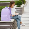 image:imageBluboon School Backpack for Teen Girls Women Laptop Backpack College Bookbags Middle School Travel Work Commuter Back Pack Khaki WhiteLight Purple
