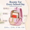 image:imageBluboon School Backpack for Teen Girls Women Laptop Backpack College Bookbags Middle School Travel Work Commuter Back Pack Khaki WhitePink  White Striped