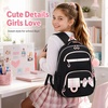 image:imageBluboon School Backpack for Teen Girls Women Laptop Backpack College Bookbags Middle School Travel Work Commuter Back Pack Khaki WhitePink Black