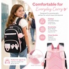 image:imageBluboon School Backpack for Teen Girls Women Laptop Backpack College Bookbags Middle School Travel Work Commuter Back Pack Khaki WhitePink Black