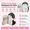 image:imageBluboon School Backpack for Teen Girls Women Laptop Backpack College Bookbags Middle School Travel Work Commuter Back Pack Khaki WhitePink Black