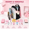 image:imageBluboon School Backpack for Teen Girls Women Laptop Backpack College Bookbags Middle School Travel Work Commuter Back Pack Khaki WhitePink Black