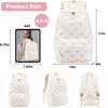 image:imageBluboon School Backpack for Teen Girls Women Laptop Backpack College Bookbags Middle School Travel Work Commuter Back Pack Khaki WhitePink Bow Beige