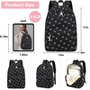 image:imageBluboon School Backpack for Teen Girls Women Laptop Backpack College Bookbags Middle School Travel Work Commuter Back Pack Khaki WhitePink Bow Black Background