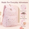image:imageBluboon School Backpack for Teen Girls Women Laptop Backpack College Bookbags Middle School Travel Work Commuter Back Pack Khaki WhitePink Bow Tie