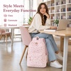 image:imageBluboon School Backpack for Teen Girls Women Laptop Backpack College Bookbags Middle School Travel Work Commuter Back Pack Khaki WhitePink Bow Tie