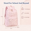 image:imageBluboon School Backpack for Teen Girls Women Laptop Backpack College Bookbags Middle School Travel Work Commuter Back Pack Khaki WhitePink Bow Tie
