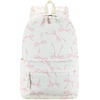 image:imageBluboon School Backpack for Teen Girls Women Laptop Backpack College Bookbags Middle School Travel Work Commuter Back Pack Khaki WhitePink Bow With Beige Base