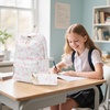 image:imageBluboon School Backpack for Teen Girls Women Laptop Backpack College Bookbags Middle School Travel Work Commuter Back Pack Khaki WhitePink Bow With Beige Base