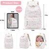 image:imageBluboon School Backpack for Teen Girls Women Laptop Backpack College Bookbags Middle School Travel Work Commuter Back Pack Khaki WhitePink Bow With Beige Base